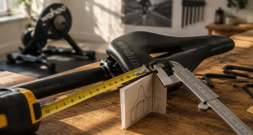 Hauteur selle vélo : mesurer au mètre ruban et pied à coulisse